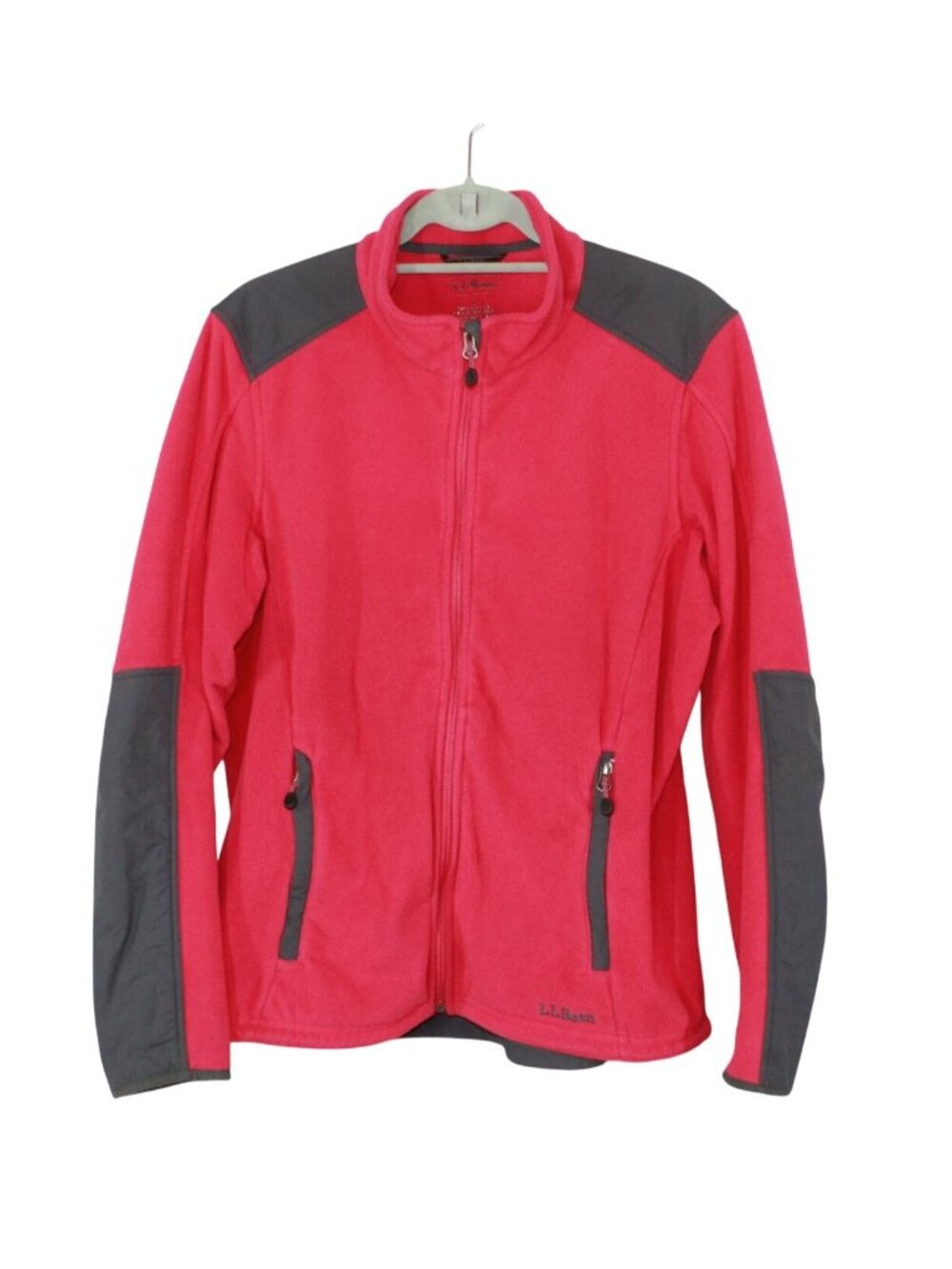 LL Bean Polartec Wind Pro Fleece Jacket Pink Full Zip Outdoor Large